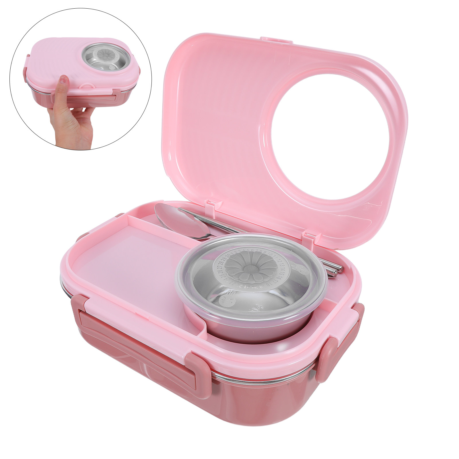 Meal Prep Bowl - 3 Compartment Stainless Steel Bento Lunch