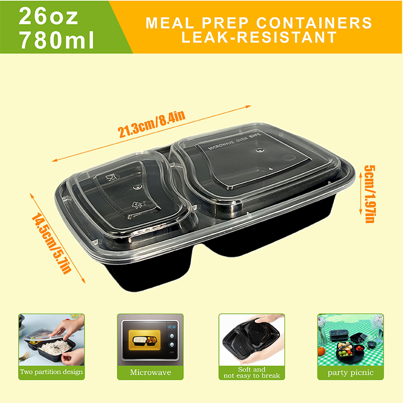 10/40 Pack 26 oz Two-Compartme - đánh giá và giá Meal Prep Bowl