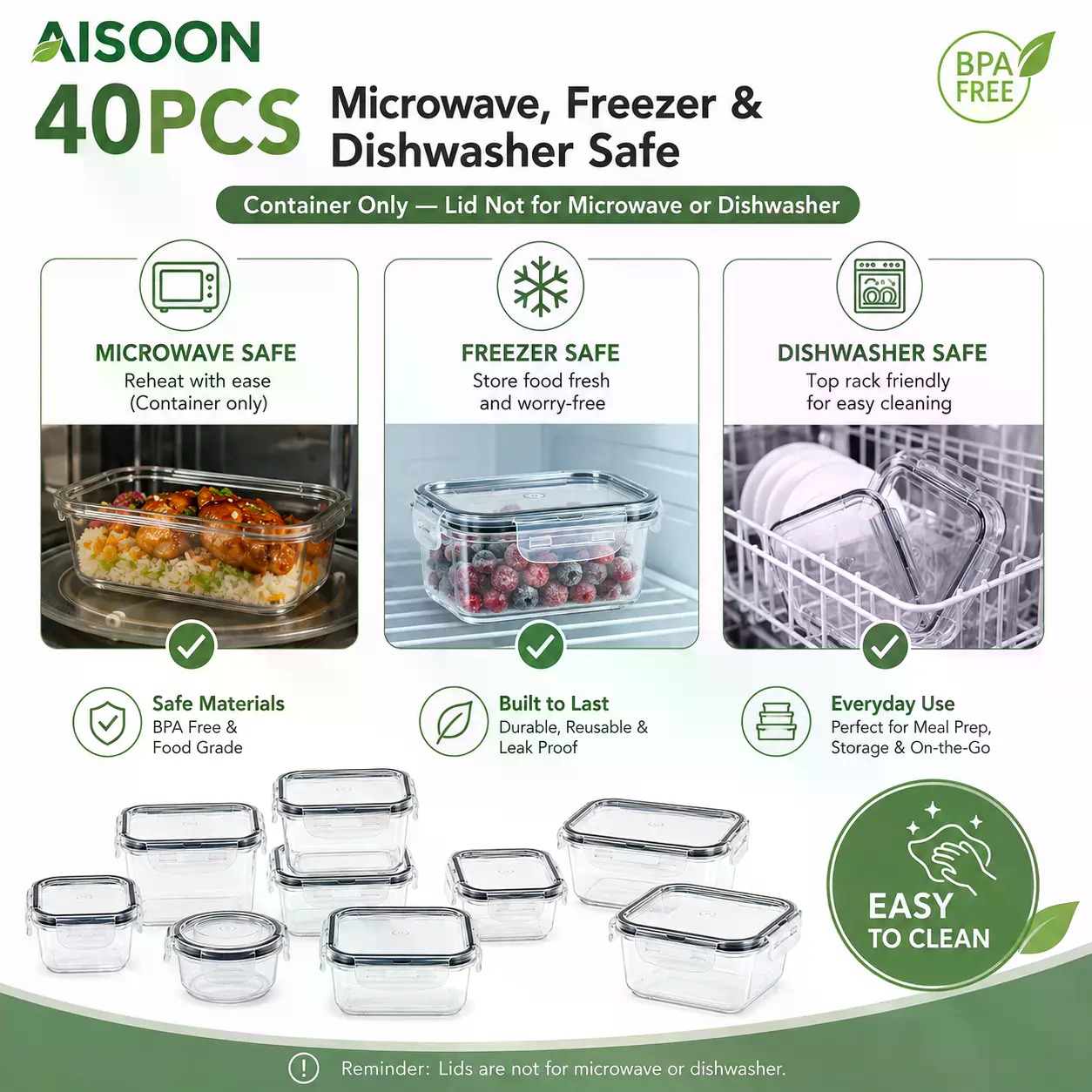 40 PCS Extra Large 85oz Silico - đánh giá và giá Meal Prep Bowl