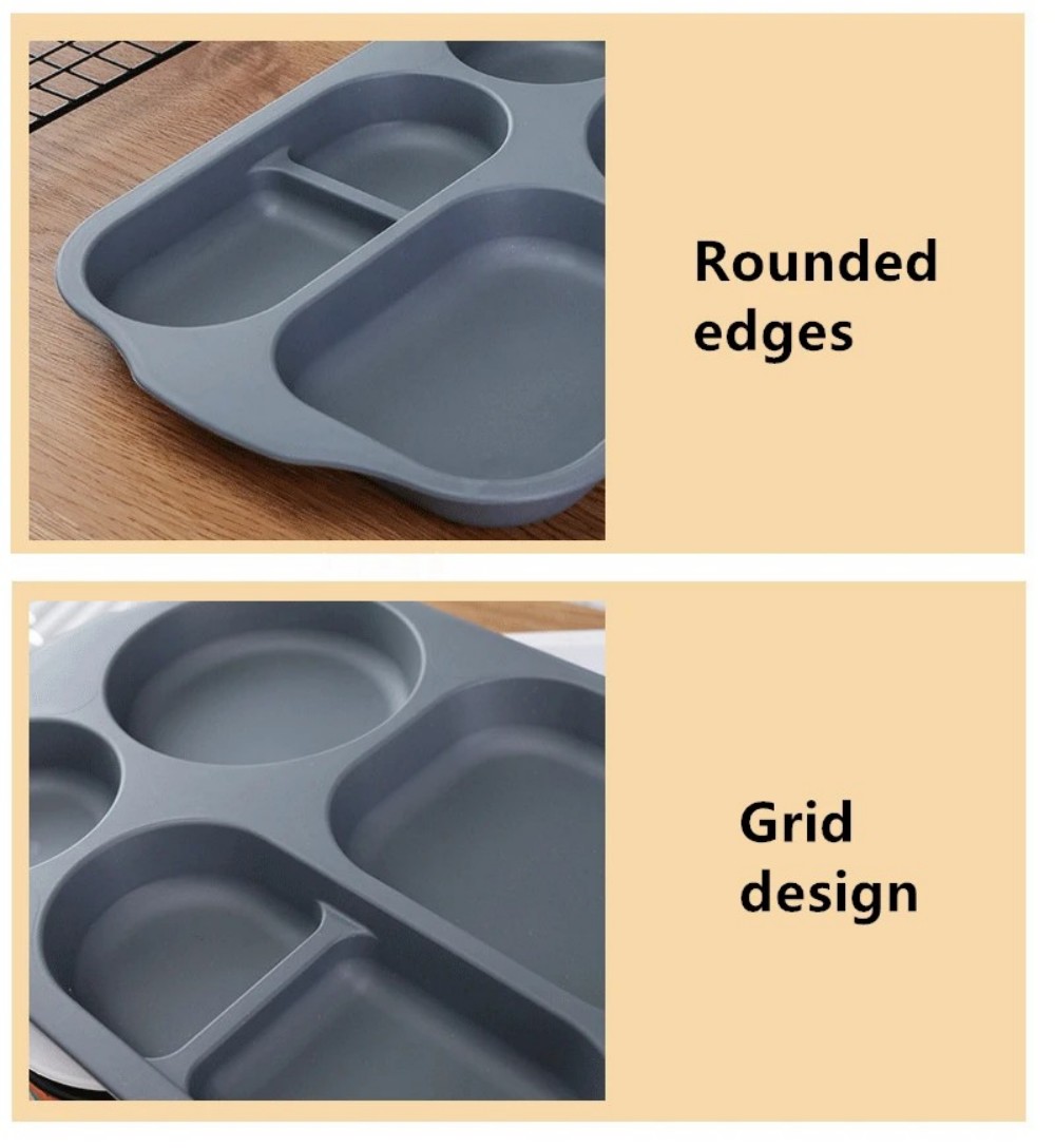 Reusable 5-Compartment Plate,  - đánh giá và giá Meal Prep Weight Loss