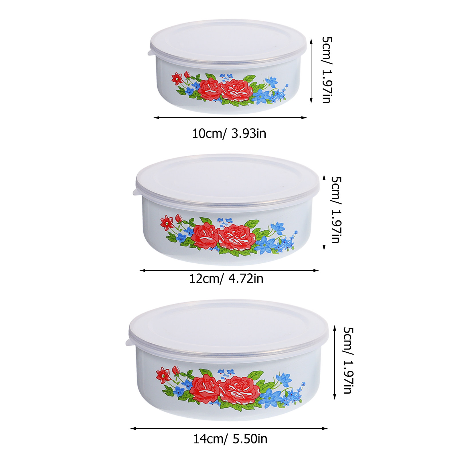 3Pcs Enamel Bowls Set Dishwash - đánh giá và giá Meal Prep Pasta